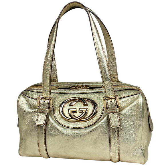 Gucci Interlocking GG Boston Handbag Leather - Picture 1 of 6